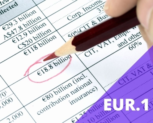 Certificado EUR1. Circulación de mercancías