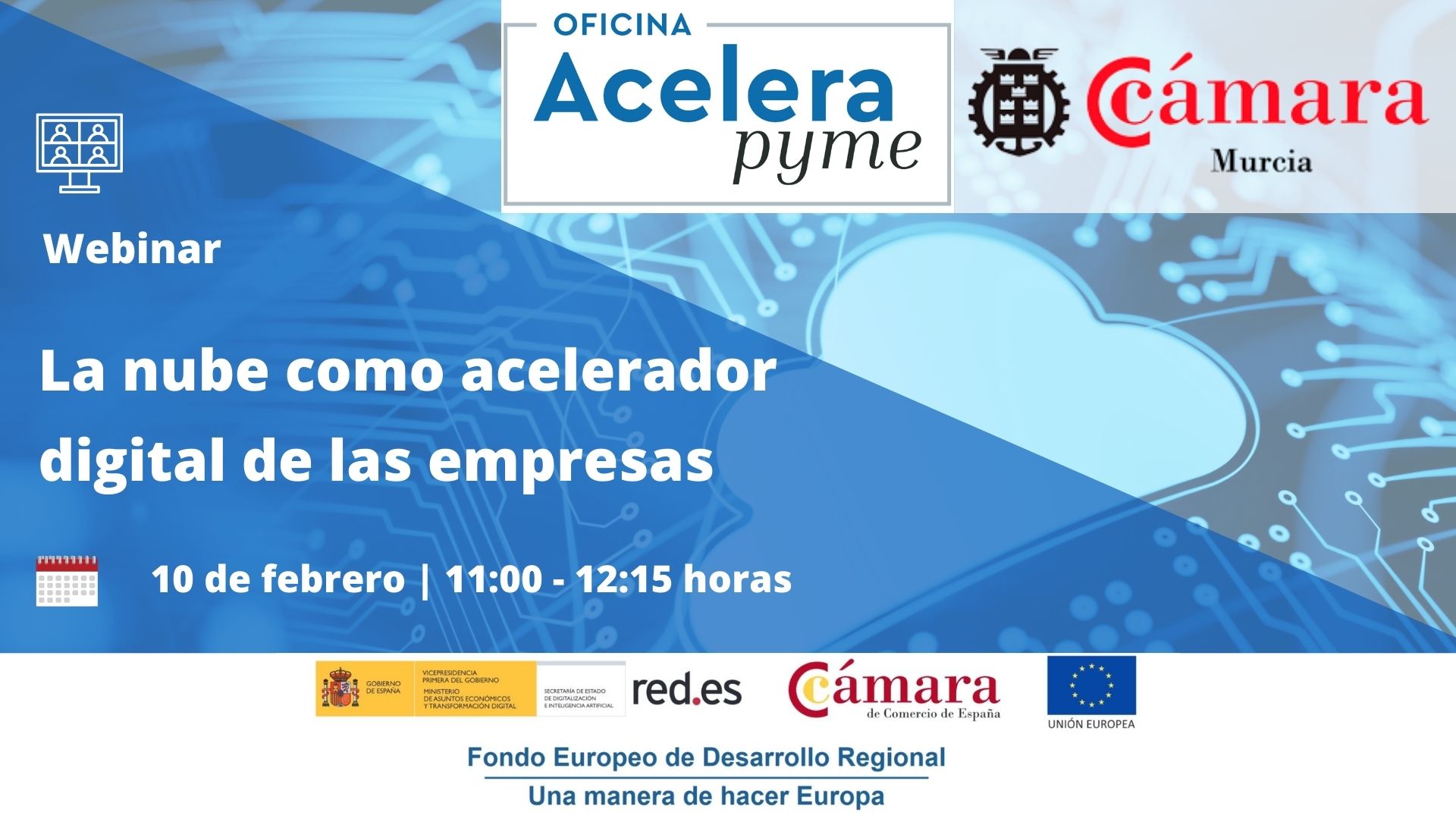Seminario | La nube como acelerador digital de las empresas | Oficina Acelera Pyme | Cámara de Comercio de Murcia