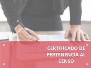 Certificado de pertenencia al censo
