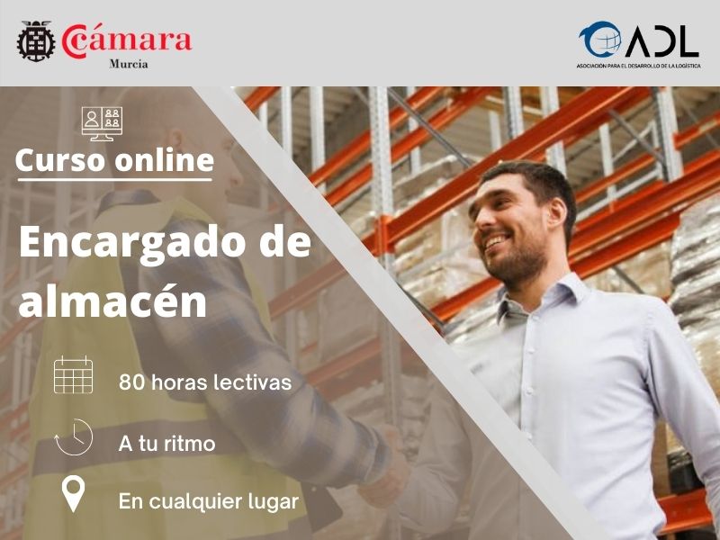 Curso online ADL | Encargado de almacén | Cámara de Comercio de Murcia