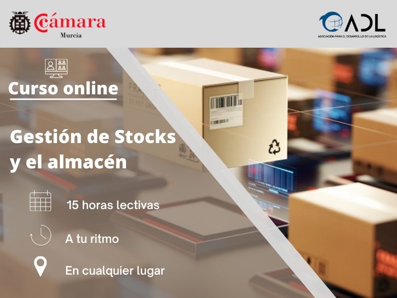 Curso online ADL | Gestión de stocks y almacén | Cámara de Comercio de Murcia