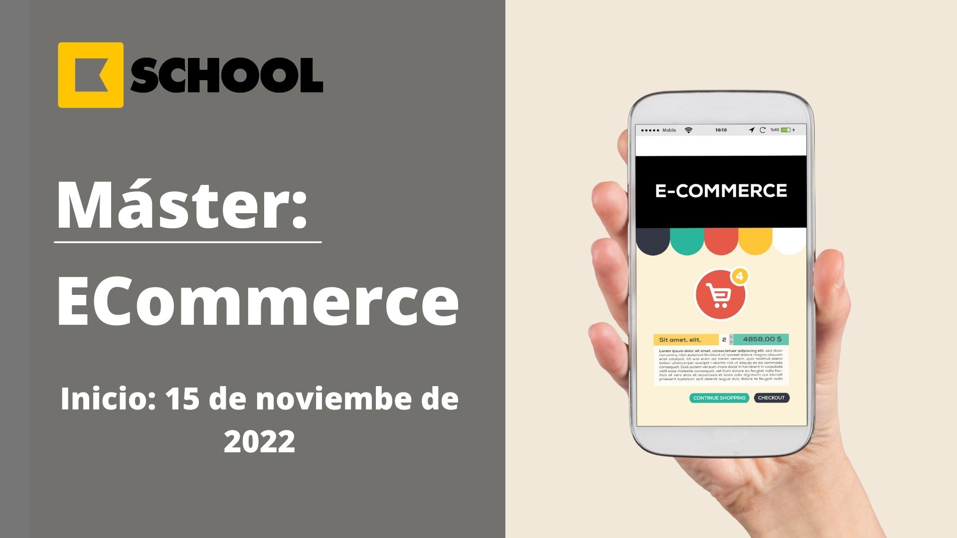 Máster en Ecommerce | KSchool | Cámara de Comercio de Murcia