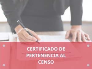 Certificado de pertenencia al censo