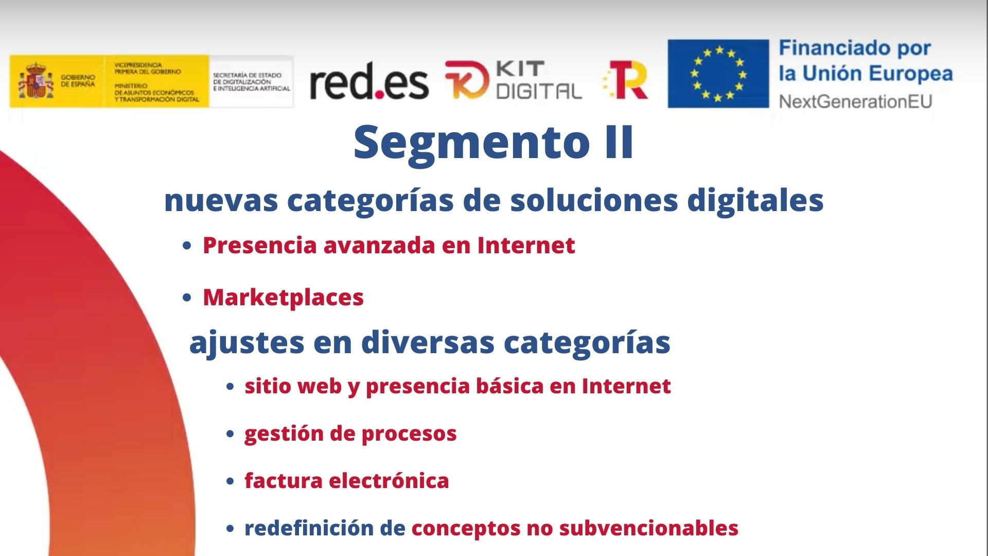 Nuevas categorías de digitalización | segmento II | Empresas de 3 a 10 trabajadores | Oficina Acelera Pyme