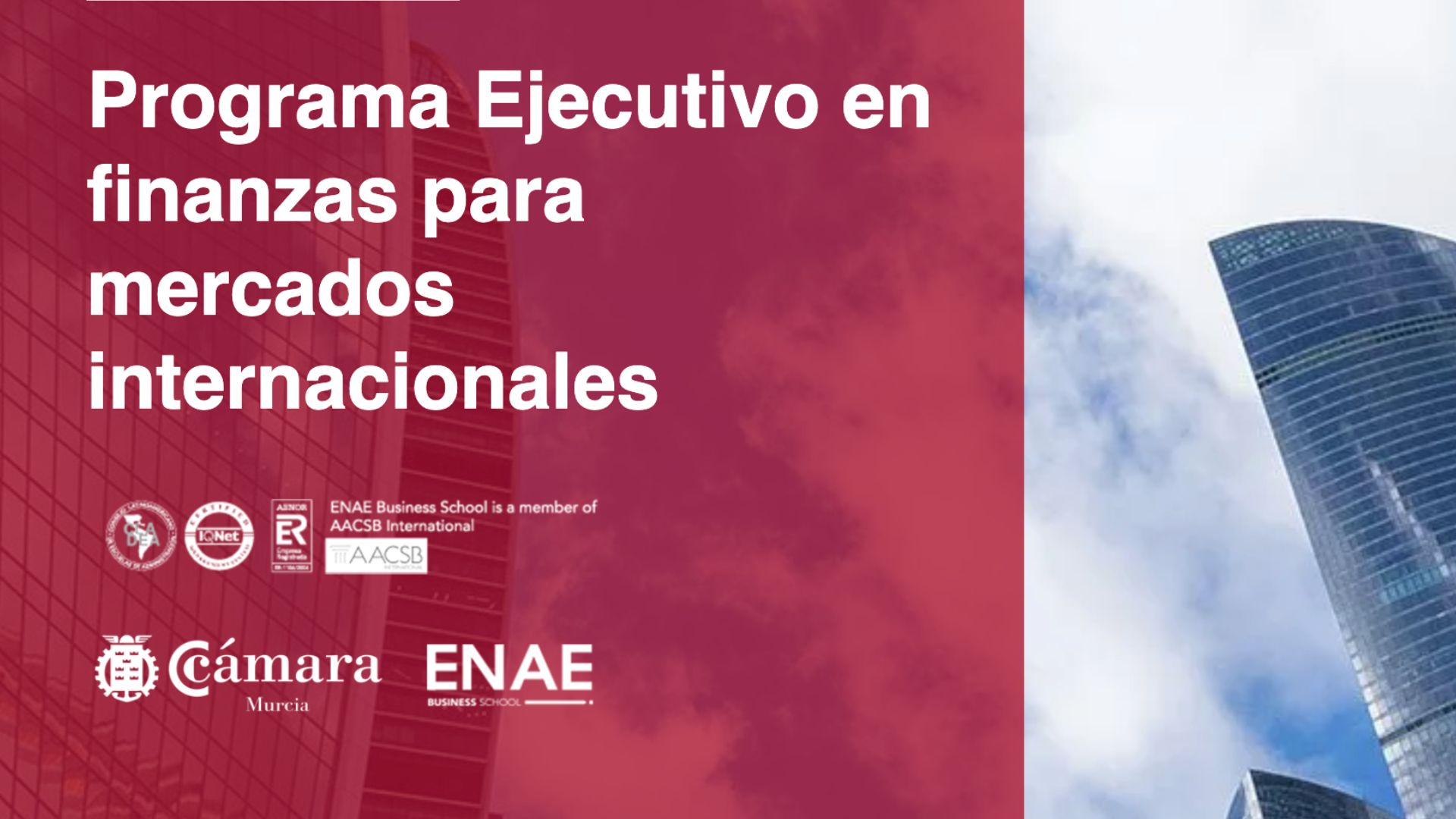 Finanzas en mercados internacionales | Programa Ejecutivo | Cámara de Comercio de Murcia