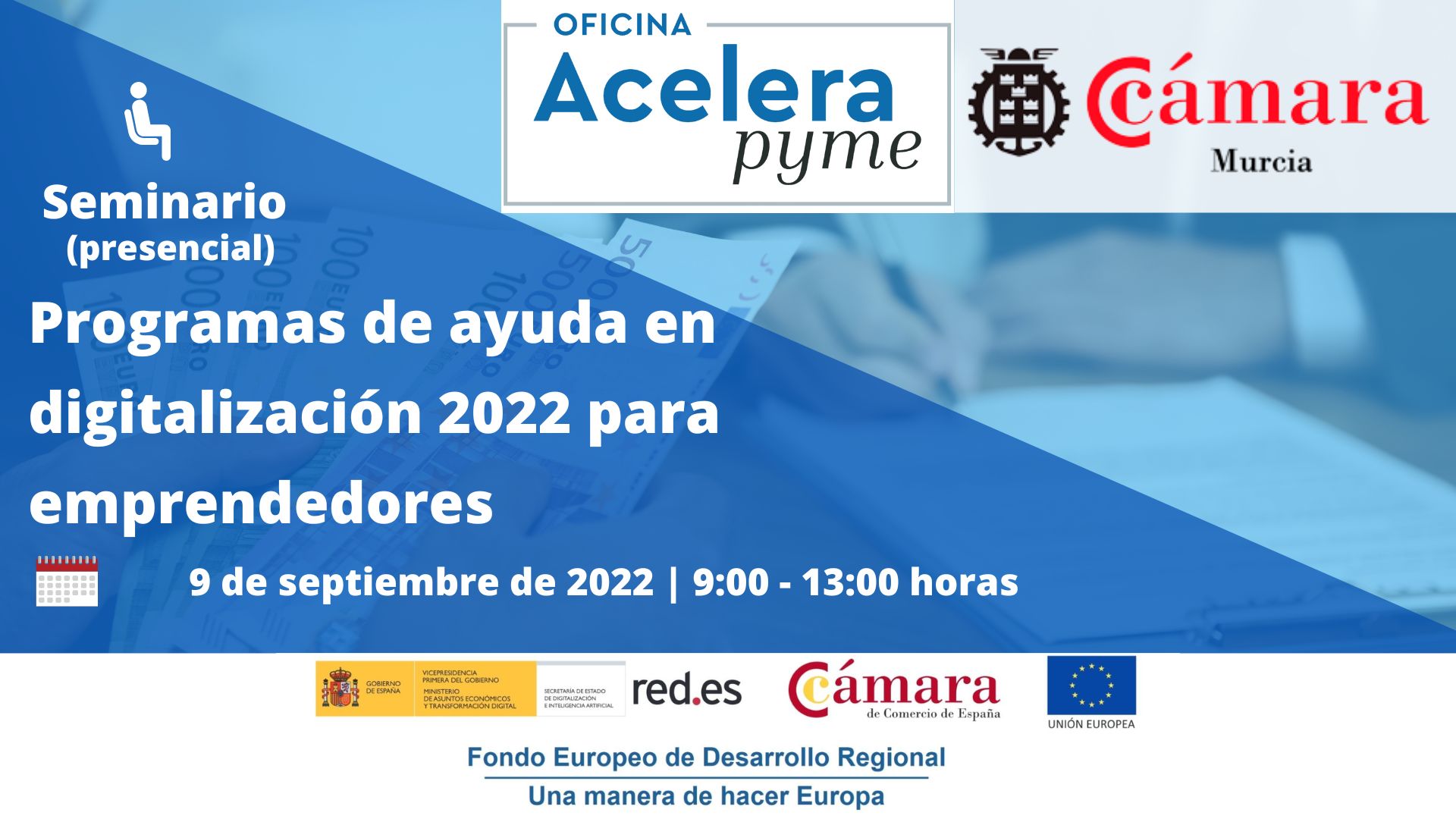 Oficina Acelera Pyme | Programas de ayudas para la digitalización de emprendedores | Cámara de Comercio de Murcia