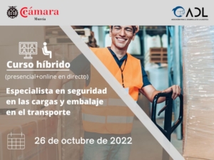 Curso | Especialista en seguridad y cargas en el embalaje | Cámara de Comercio de Murcia | ADL logística