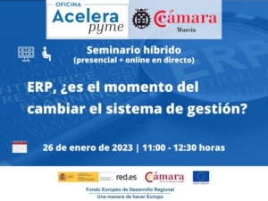 Seminario | Webinar | ERP, sistemas de gestión | Cámara de Comercio de Murcia | Oficina Acelara Pyme