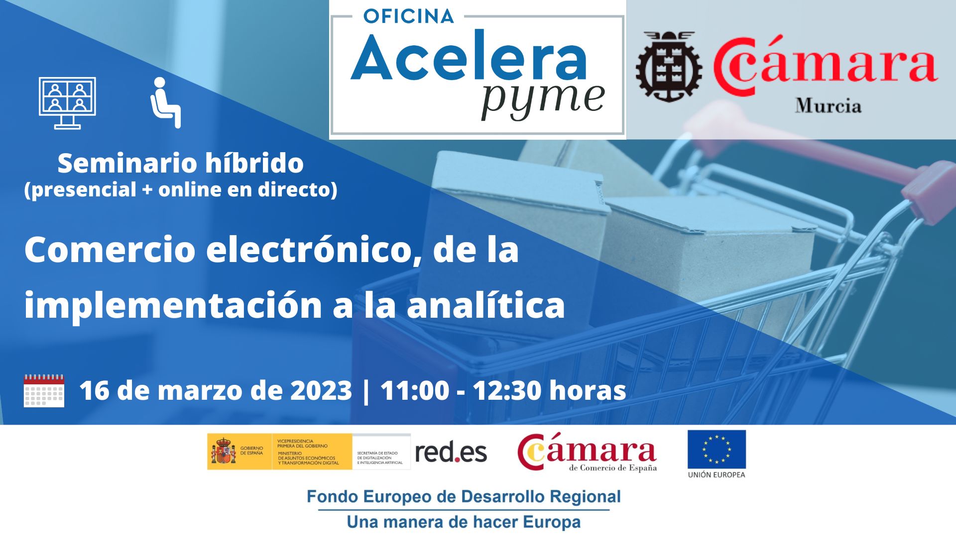 Seminario | Webinar | Oficina Acelera Pyme | Comercio electrónico, de la implementación a la analítica