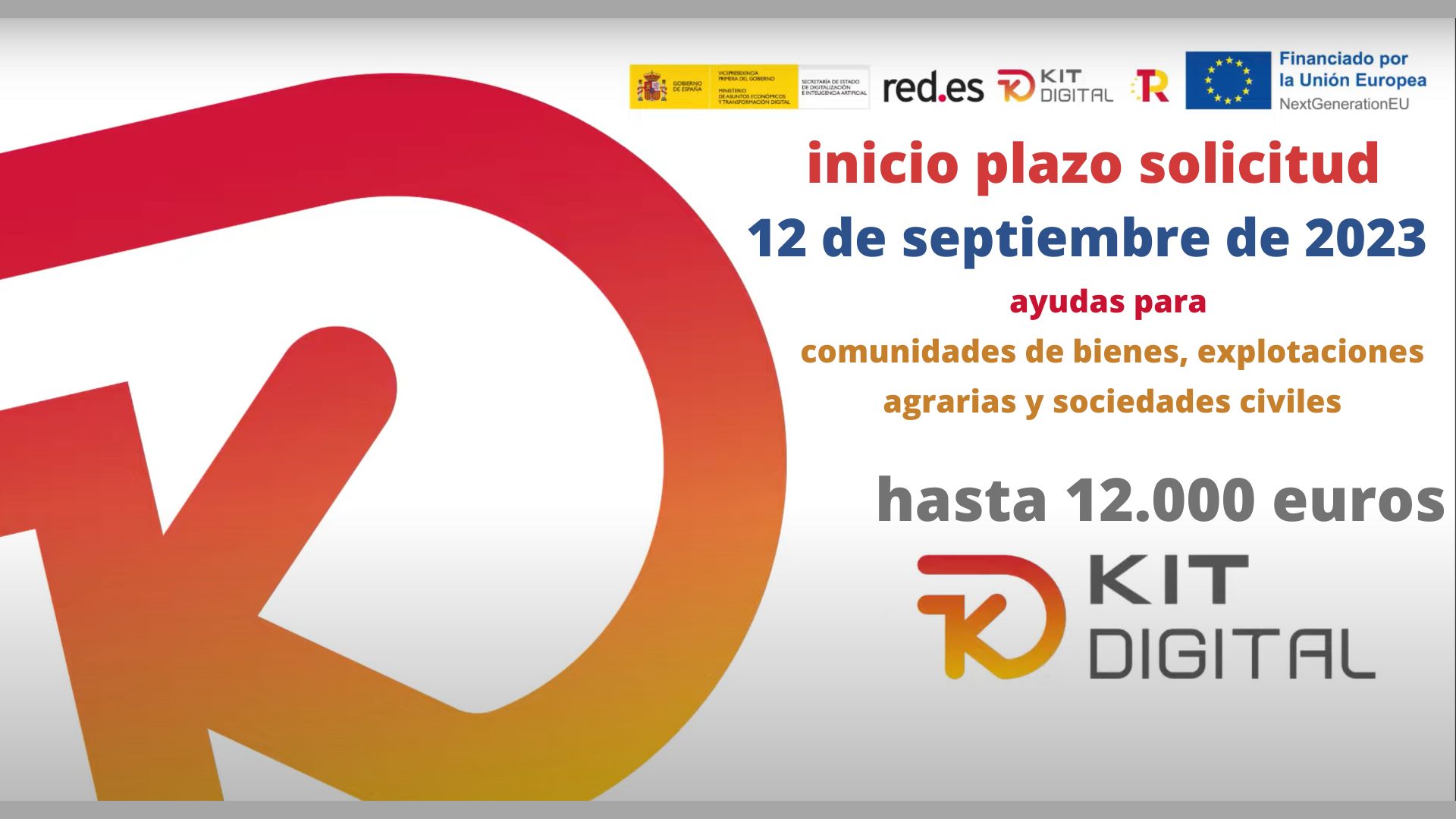 Kit Digital | Programa de Ayudas | comunidades de bienes, sociedades civiles y explotaciones agrarias | Oficina Acelera Pyme | Cámara de Comercio de Murcia