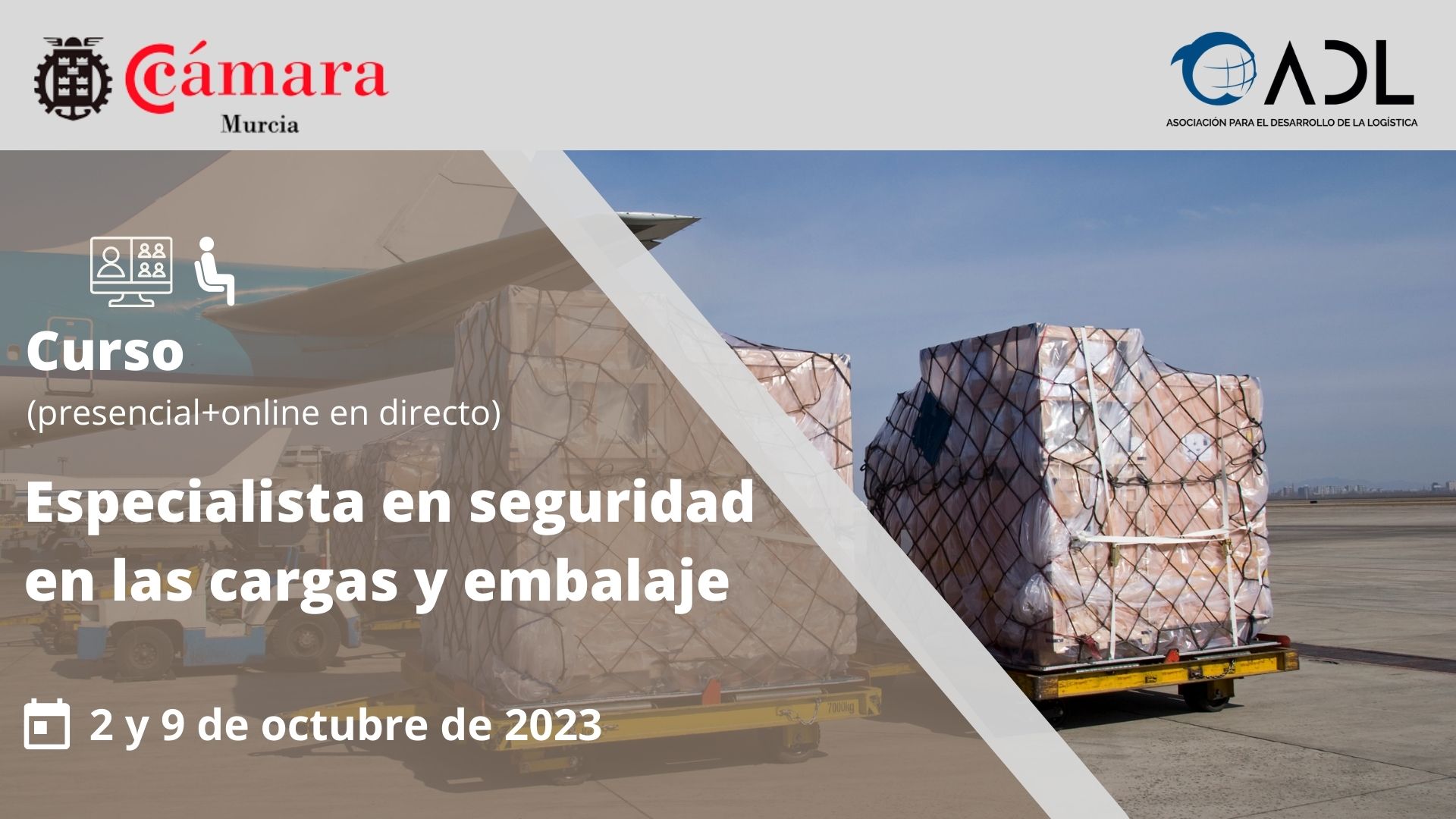 Curso | Especialista en seguridad en las cargas y embalaje (EUMOS 40607:2020) | Cámara de Comercio de Murcia | ADL Logística