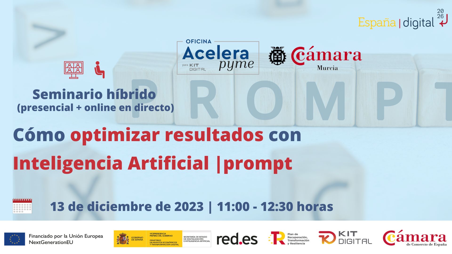 Oficina Acelera Pyme | Seminario | Cómo optimizar resultados con Inteligencia Artificial | prompts