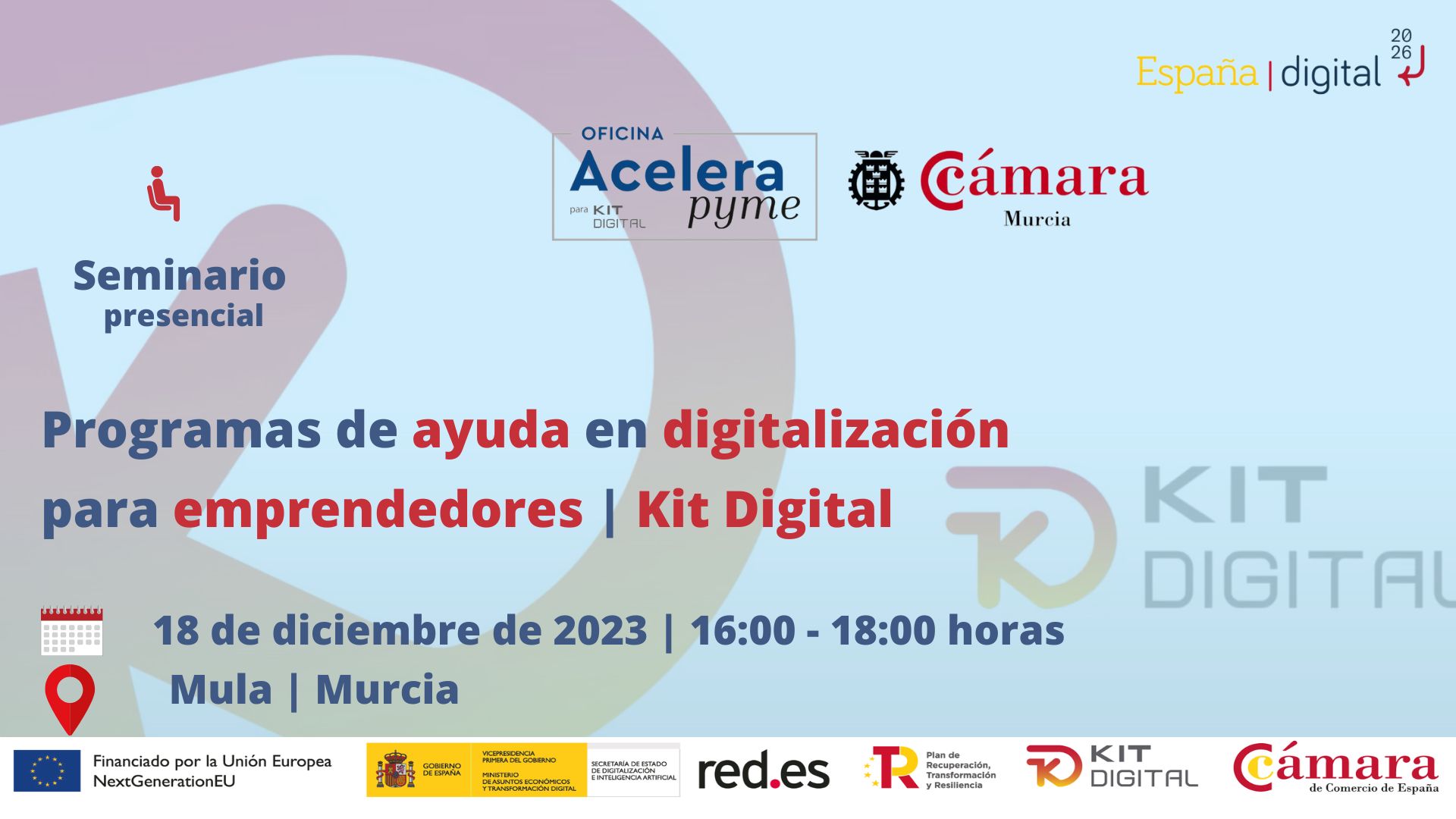 Oficina Acelera Pyme | Seminario | Programas de ayudas en digitalización para emprendedores 2023 | Mula