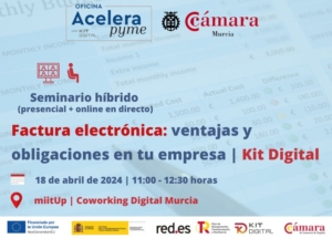 Seminario | Factura electrónica | Cámara de Comercio de Murcia | Oficina Acelera Pyme