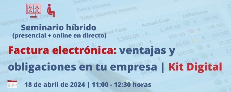 Seminario | Factura electrónica | Cámara de Comercio de Murcia | Oficina Acelera Pyme