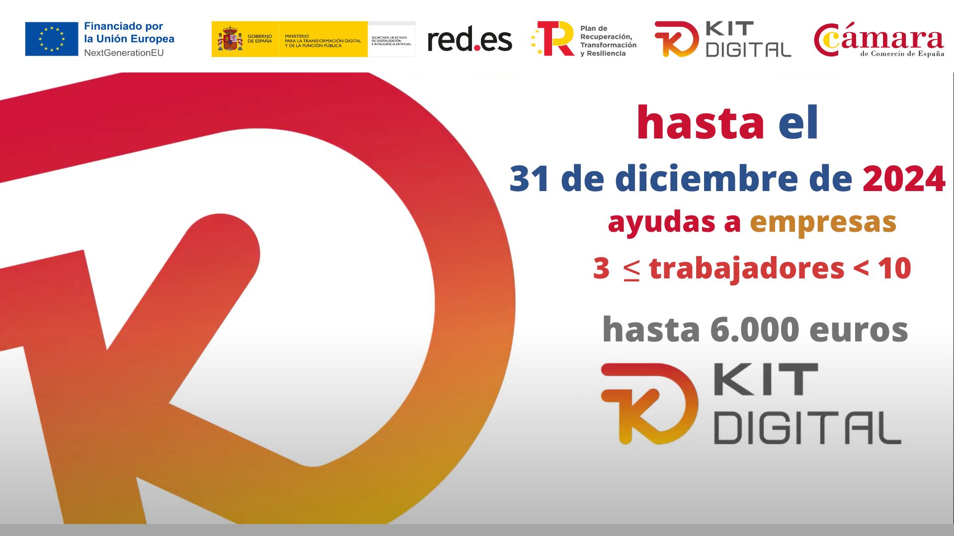 Kit Digital | Ayuda para empresa de 3 trabajadores y menos de 10 trabajadores | Oficina Acelera Pyme | Cámara de Comercio de Murcia