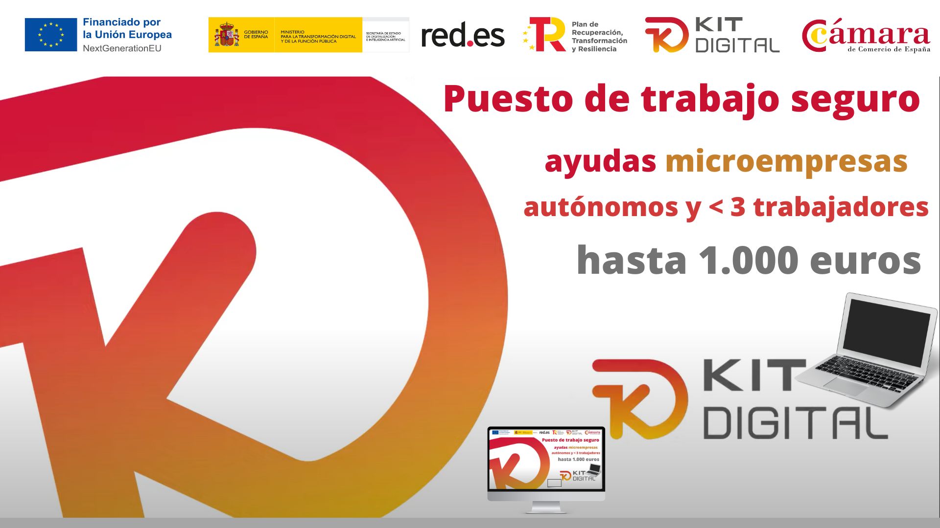 Kit Digital | Nueva categoría | Puesto de trabajo seguro | Oficina Acelera Pyme | Cámara de Comercio de Murcia