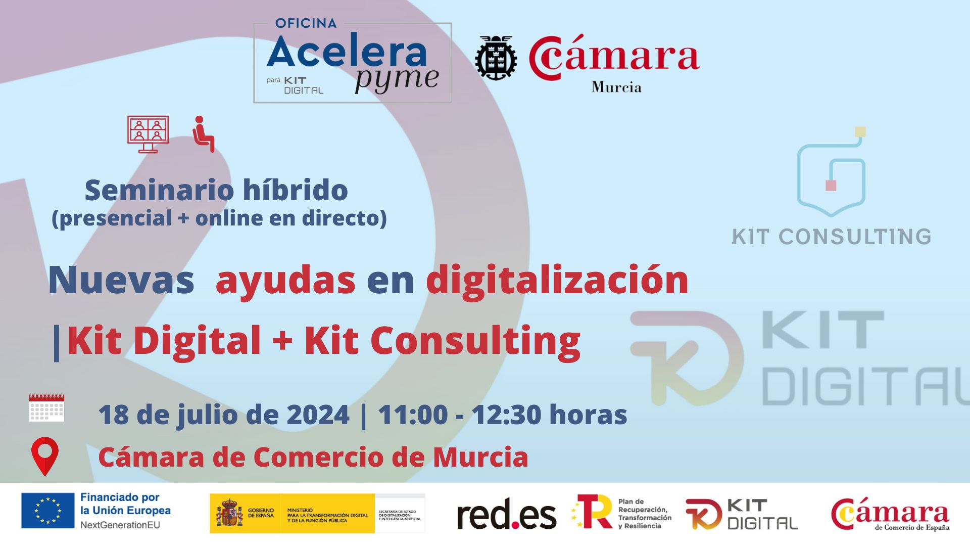 Nuevas ayudas en digitalización | kit consulting | kit digital | Cámara de Comercio de Murcia | Oficina Acelera Pyme