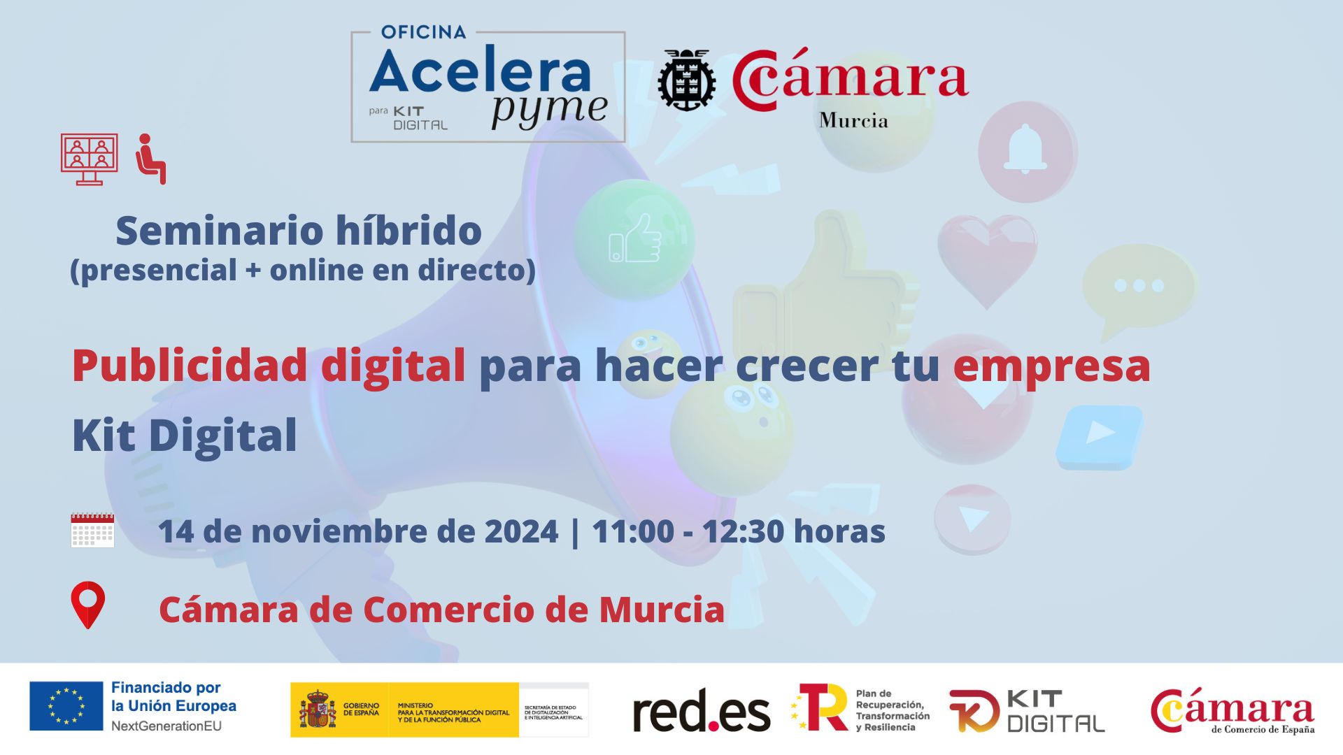 seminario+webinar | Cómo multiplicar la rentabilidad en tu farmacia gracias a la digitalización | Oficina Acelera Pyme | Cámara de Comercio de Murcia