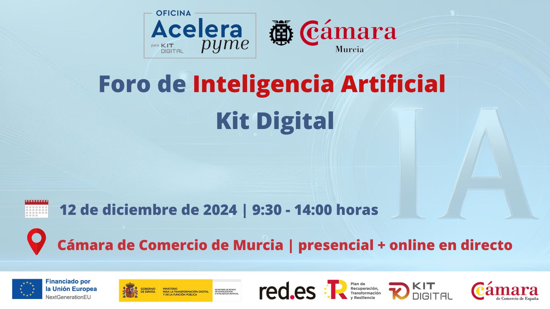 Foro de Inteligencia Artificial | Oficina Acelera Pyme | Cámara de Comercio de Murcia