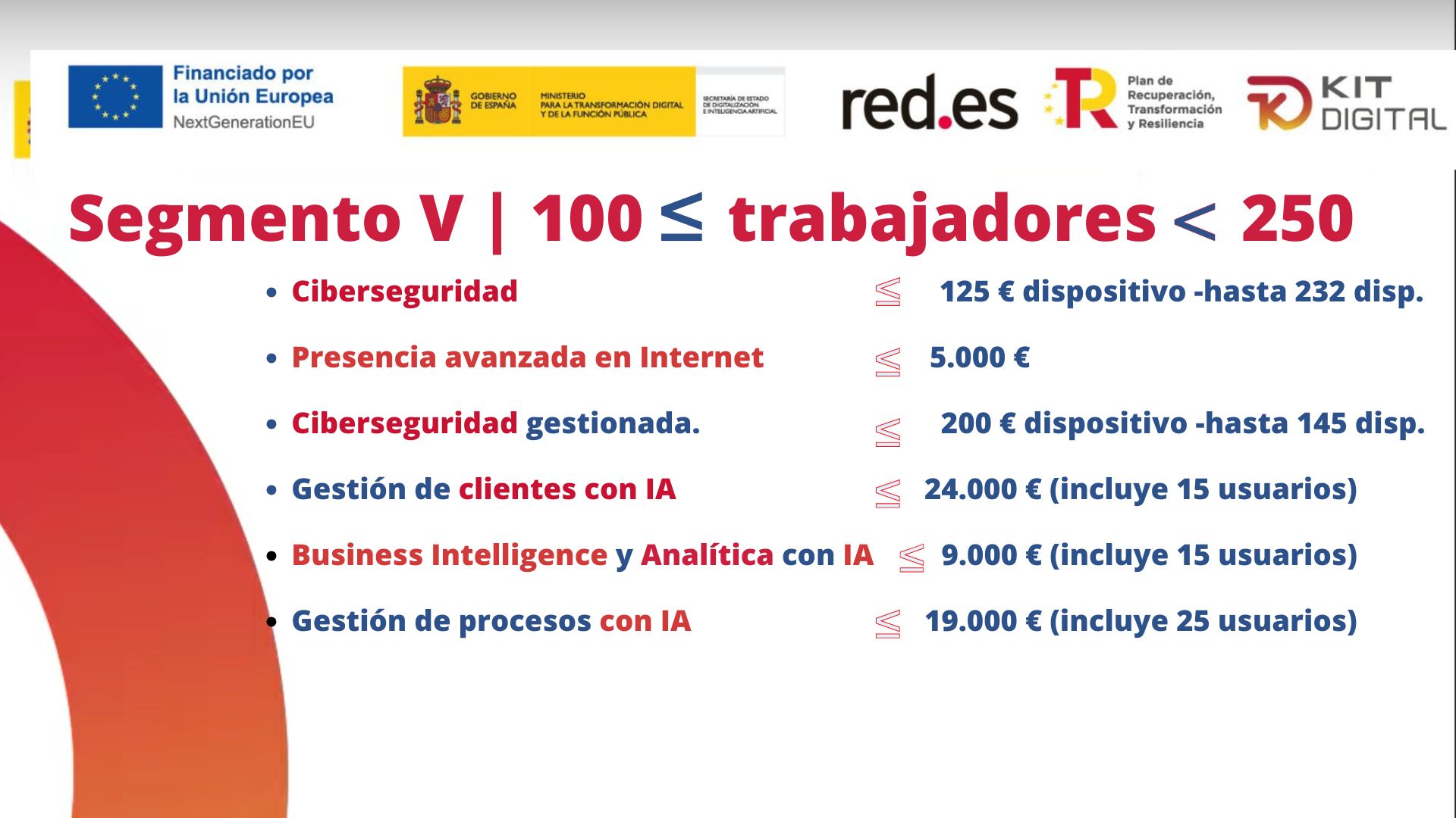 segmento V | empresas de 50 y menos de 100 trabajadores | categoría de digitalización | Oficina Acelera Pyme | Cámara de Comercio de Murcia
