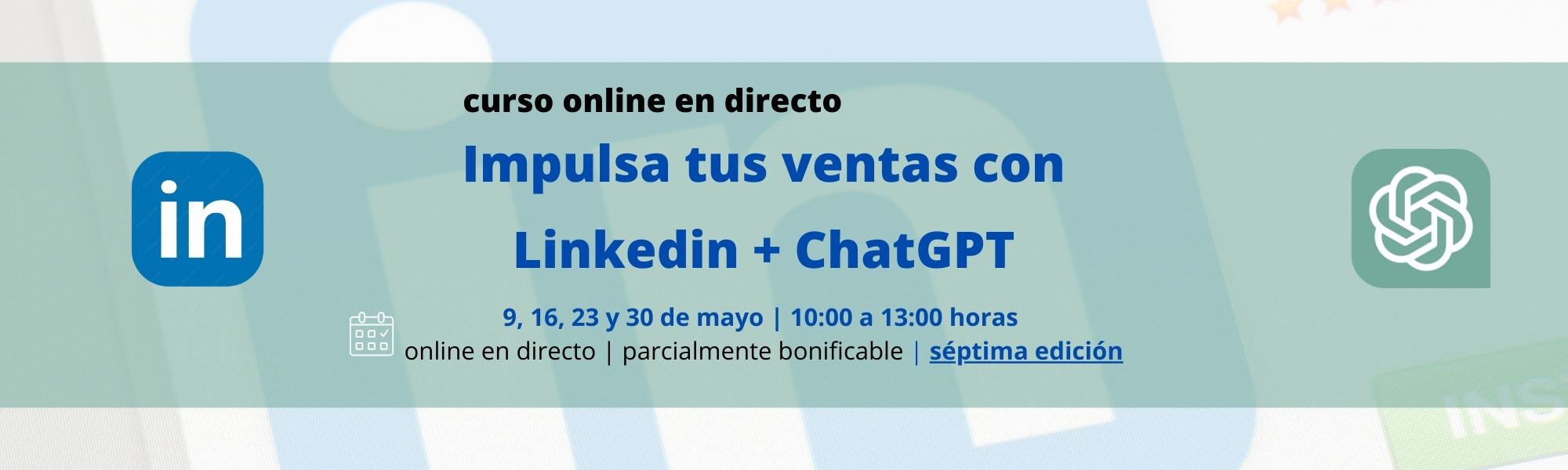 curso online en directo | Impulsa tus ventas con Linkedin y ChatGPT | septima edición | Cámara de Comercio de Murcia