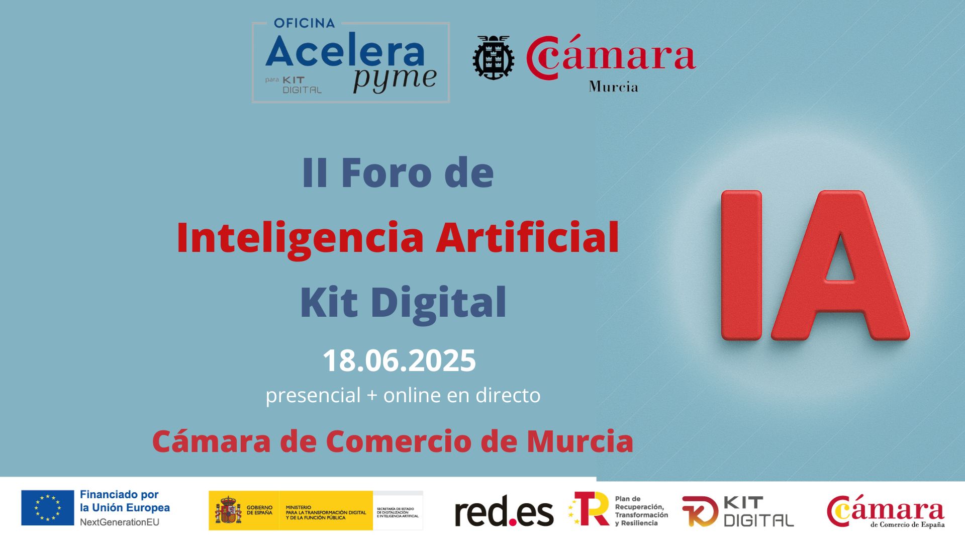 II Foro de Inteligencia Artificial | Oficina Acelera Pyme | Cámara de Comercio de Murcia
