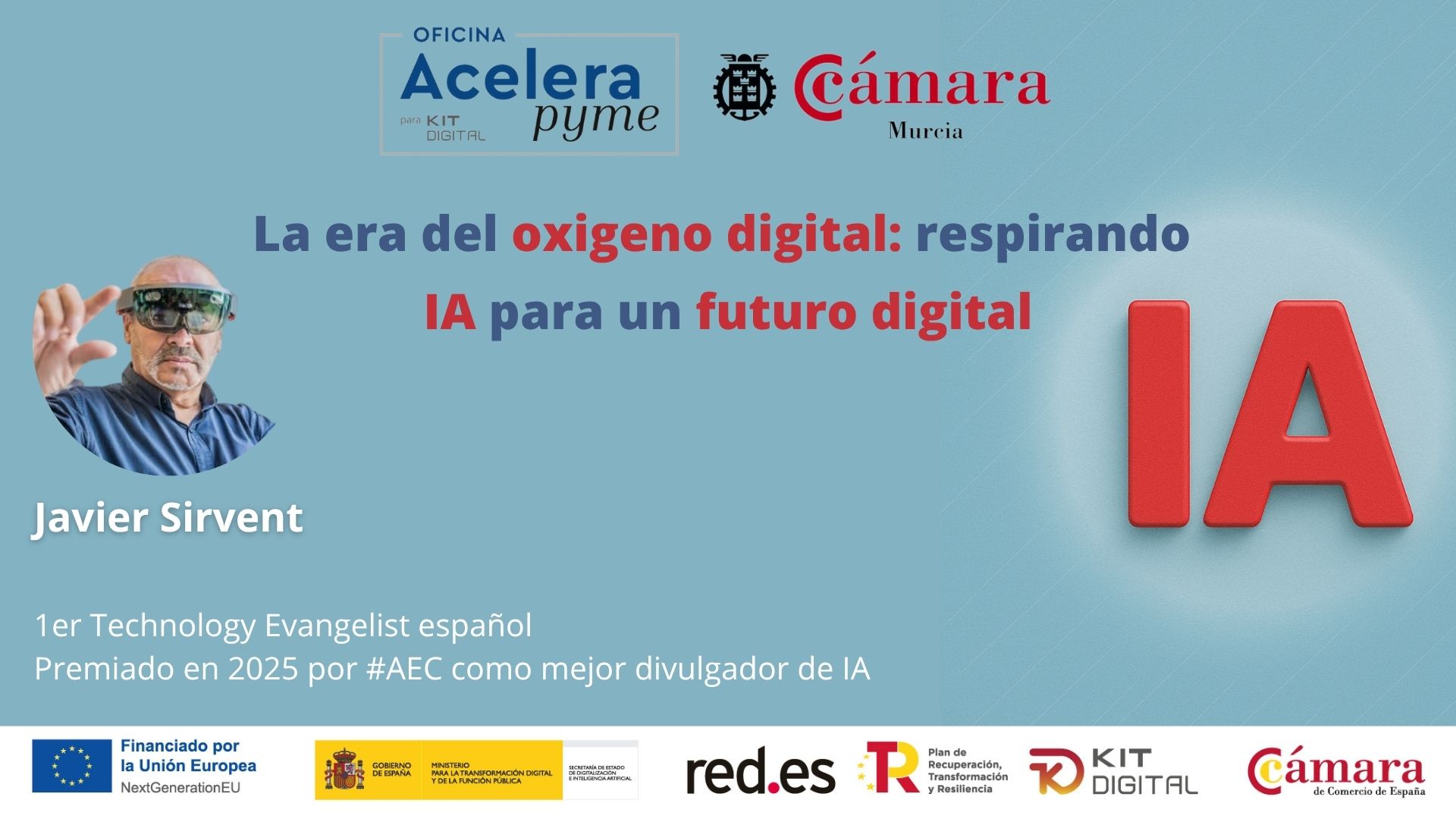 II Foro de Inteligencia Artificial | Javier Sirvent | Evangelista Tecnológico | Cámara de Comercio de Murcia | Oficina Acelera Pyme