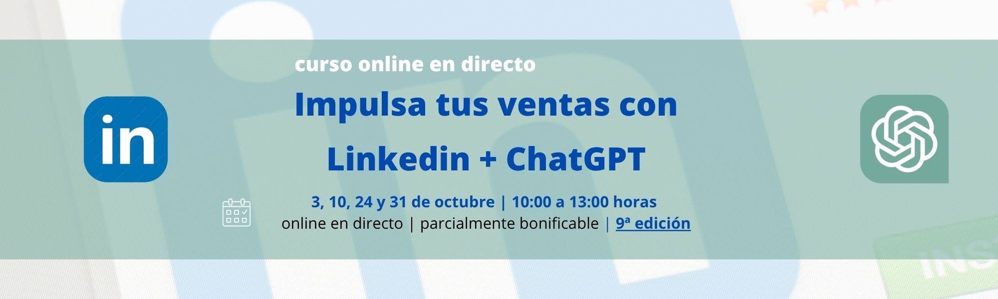 9ª edición | curso de ventas | Impulsa tus ventas en Linkedin con ChatGPT | Cámara de Comercio de Murcia | Formación Ejecutiva