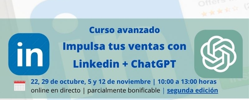 curso avanzado ventas linkedin chatGPT | Cámara de Comercio de Murcia | 2ª edición