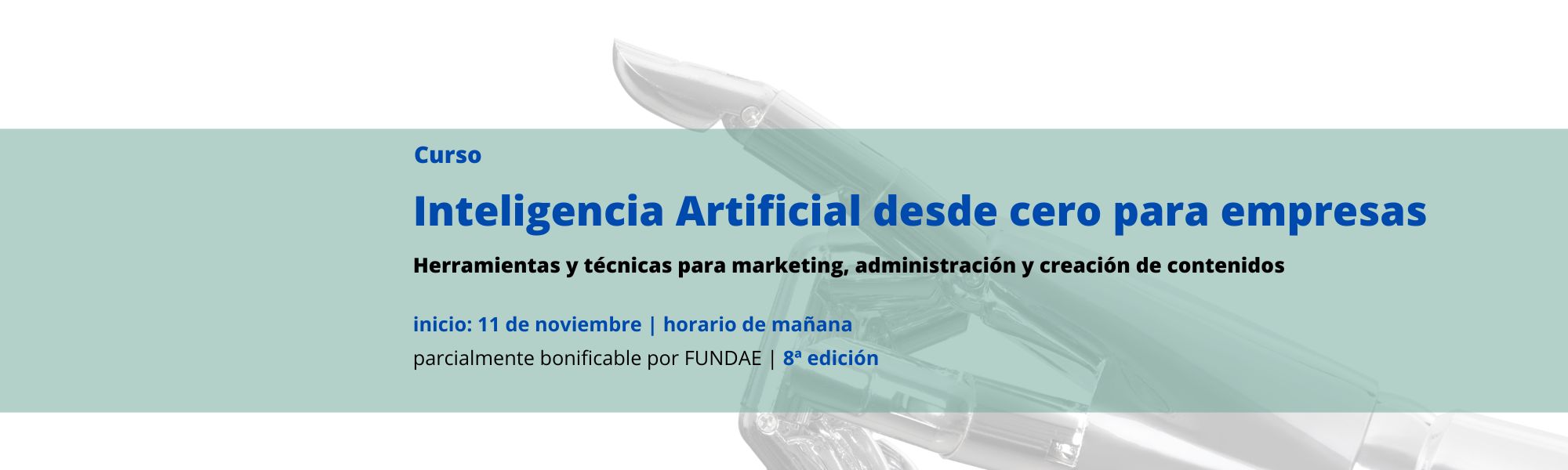 curso | Inteligencia Artificial desde cero para empresas | Formación Ejecutiva | Cámara de Comercio de Murcia | Optimización empresarial con IA | 8ª edición