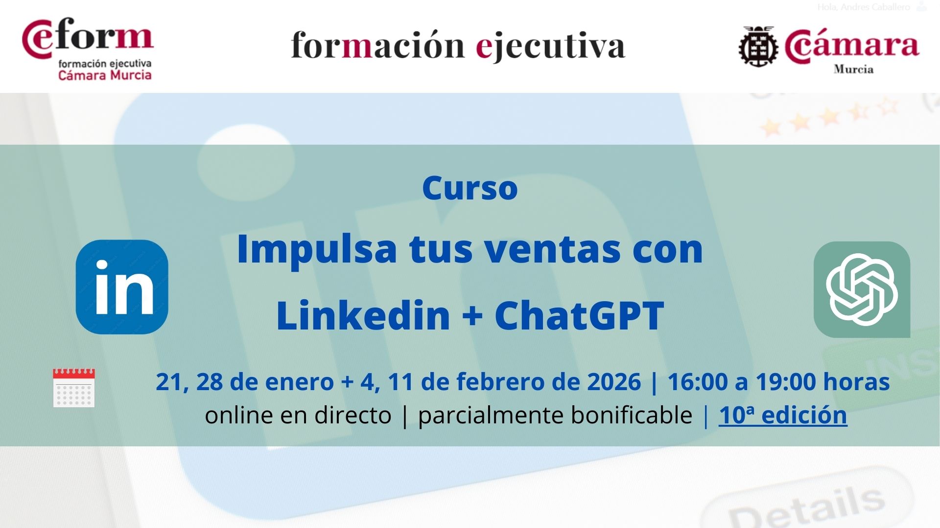 curso-ventas-linkedin-chatGPT-camara-comercio-murcia-decima-edición