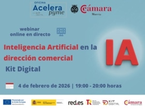 webinar | mesa redonda | IA en la Dirección Comercial | Oficina Acelera Pyme | Cámara de Comercio de Murcia
