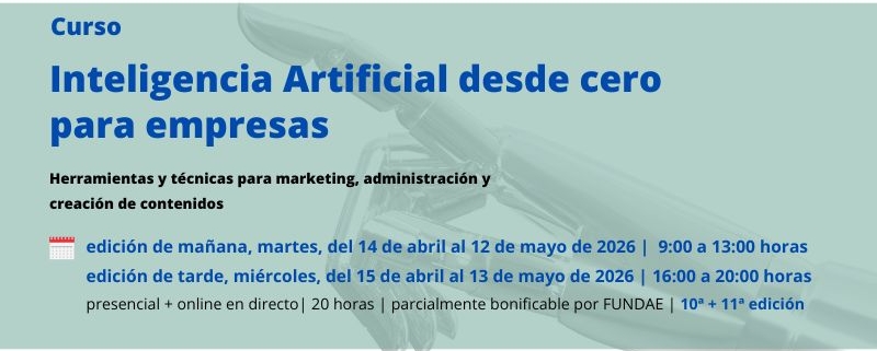 curso | Inteligencia Artificial desde cero para empresas | Cámara de Comercio de Murcia | Formacion Ejecutiva | 10 y 11 edicion