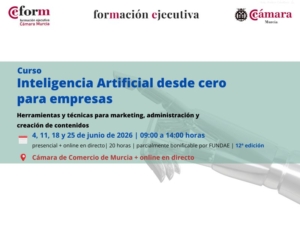 curso | Inteligencia Artificial desde cero para empresas | Cámara de Comercio de Murcia | Formacion Ejecutiva | 12ª edicion